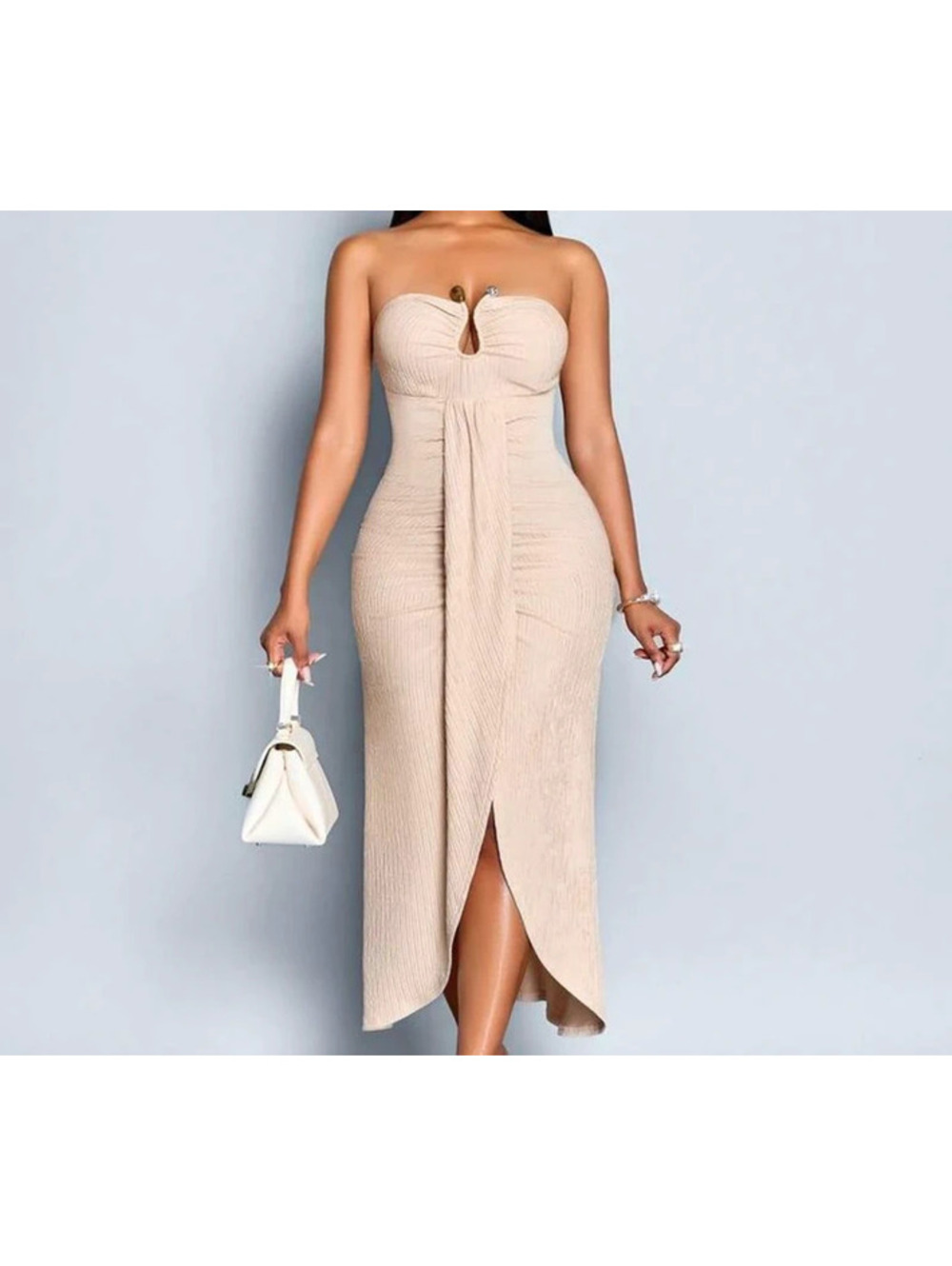 SHEIN Cream Maxi Dress Large